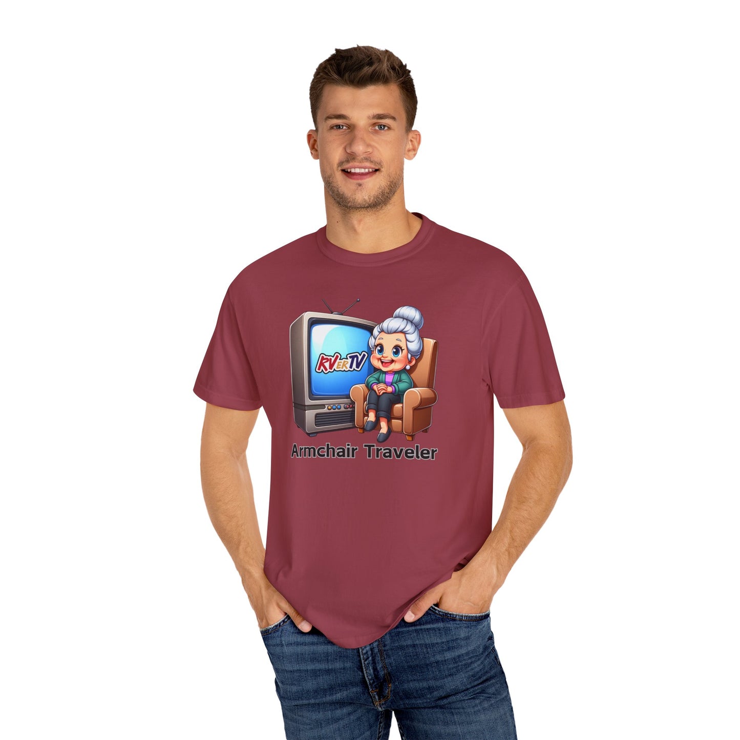 Armchair Traveler Grannie - T-shirt (original design)