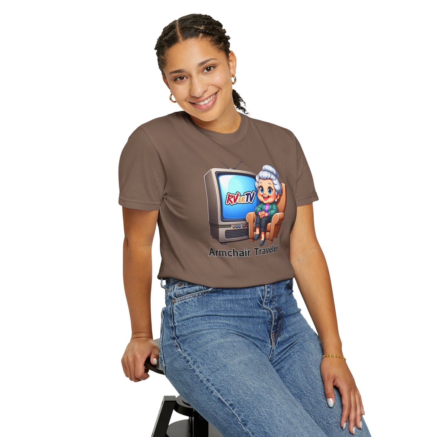 Armchair Traveler Grannie - T-shirt (original design)
