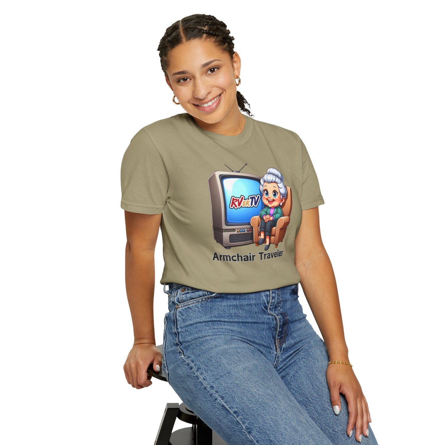 Armchair Traveler Grannie - T-shirt (original design)