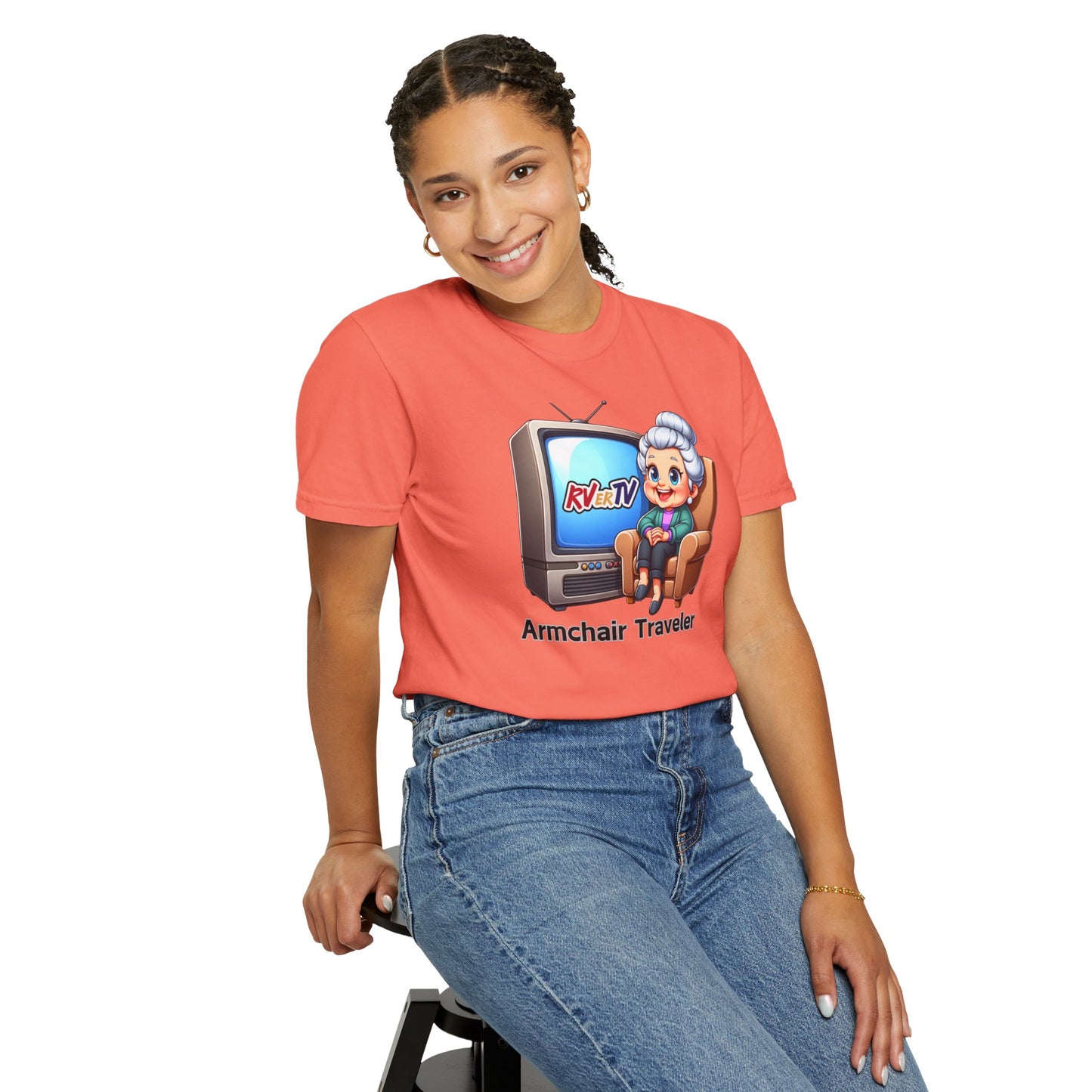 Armchair Traveler Grannie - T-shirt (original design)