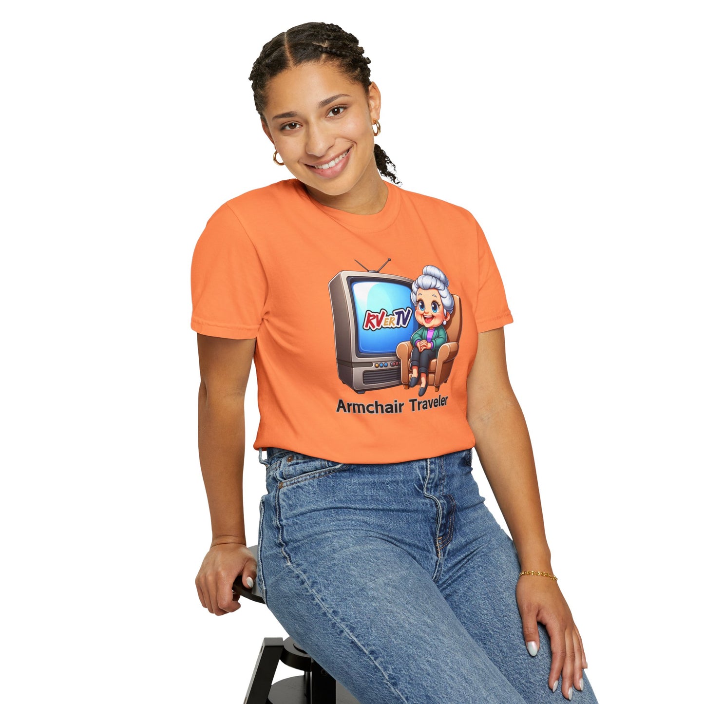 Armchair Traveler Grannie - T-shirt (original design)