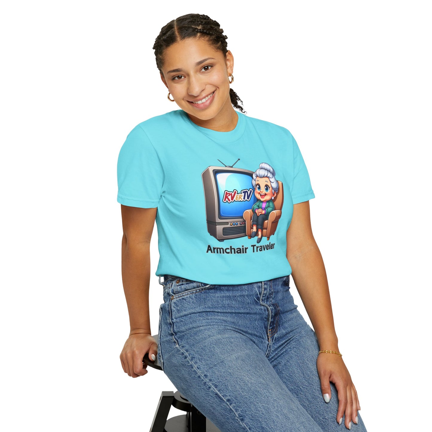 Armchair Traveler Grannie - T-shirt (original design)