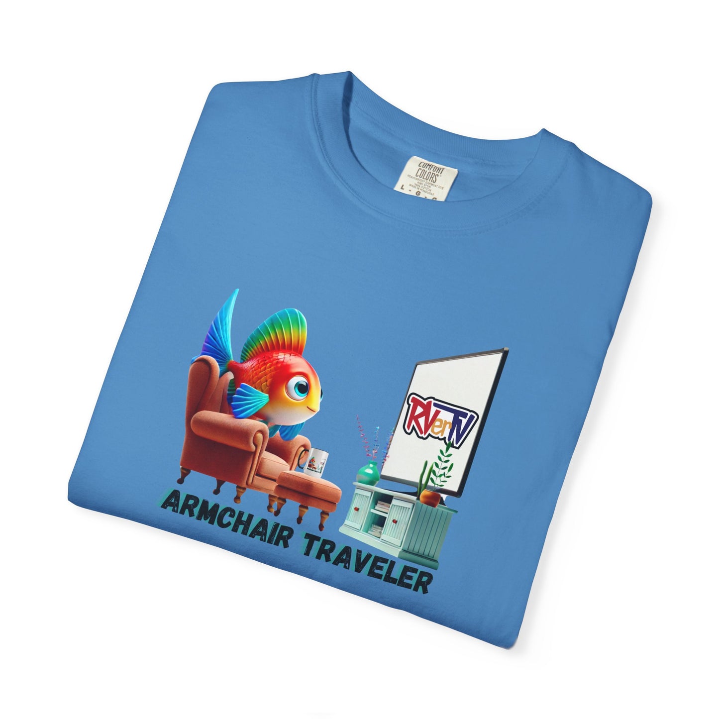 Armchair Traveler Fish - T-shirt (original design)