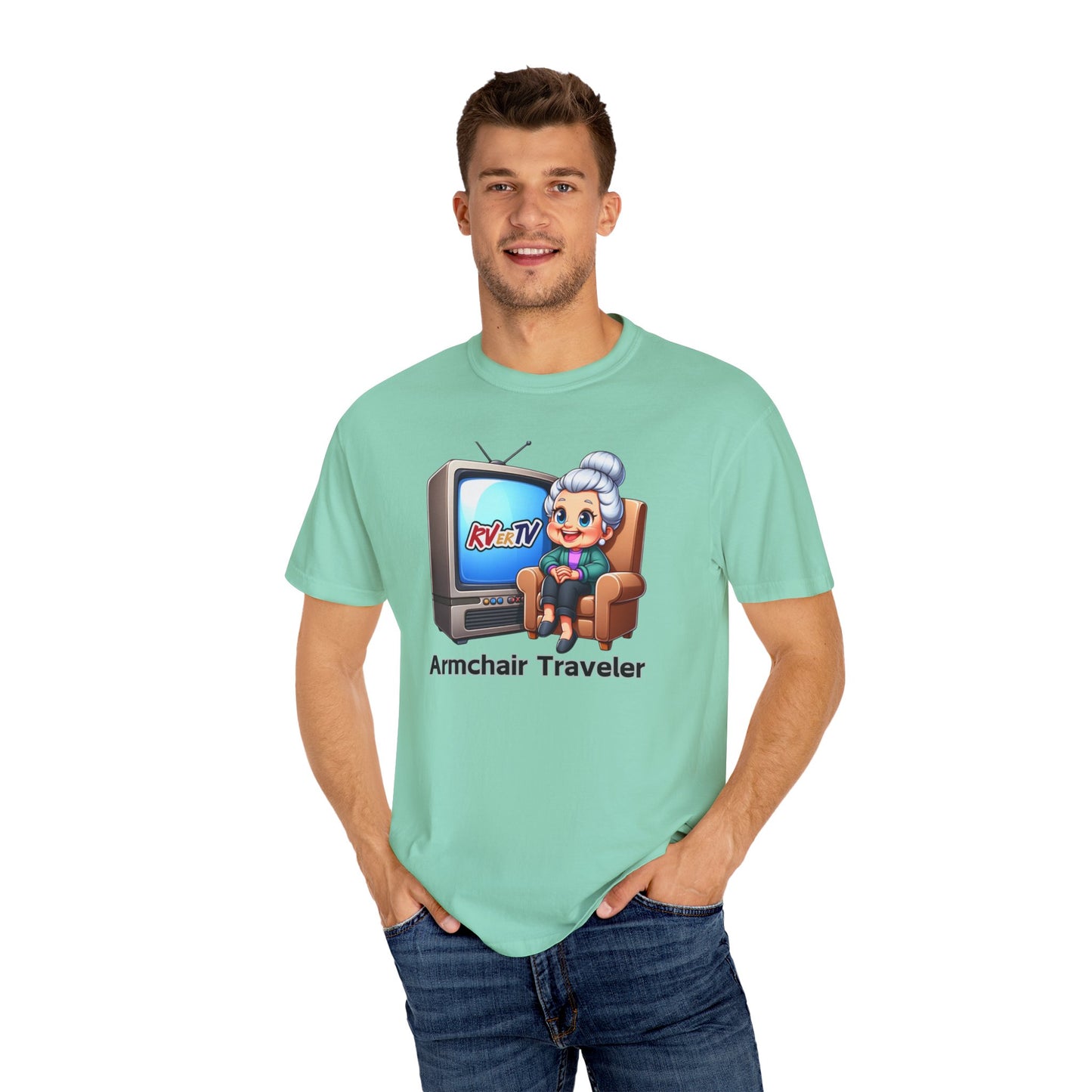 Armchair Traveler Grannie - T-shirt (original design)
