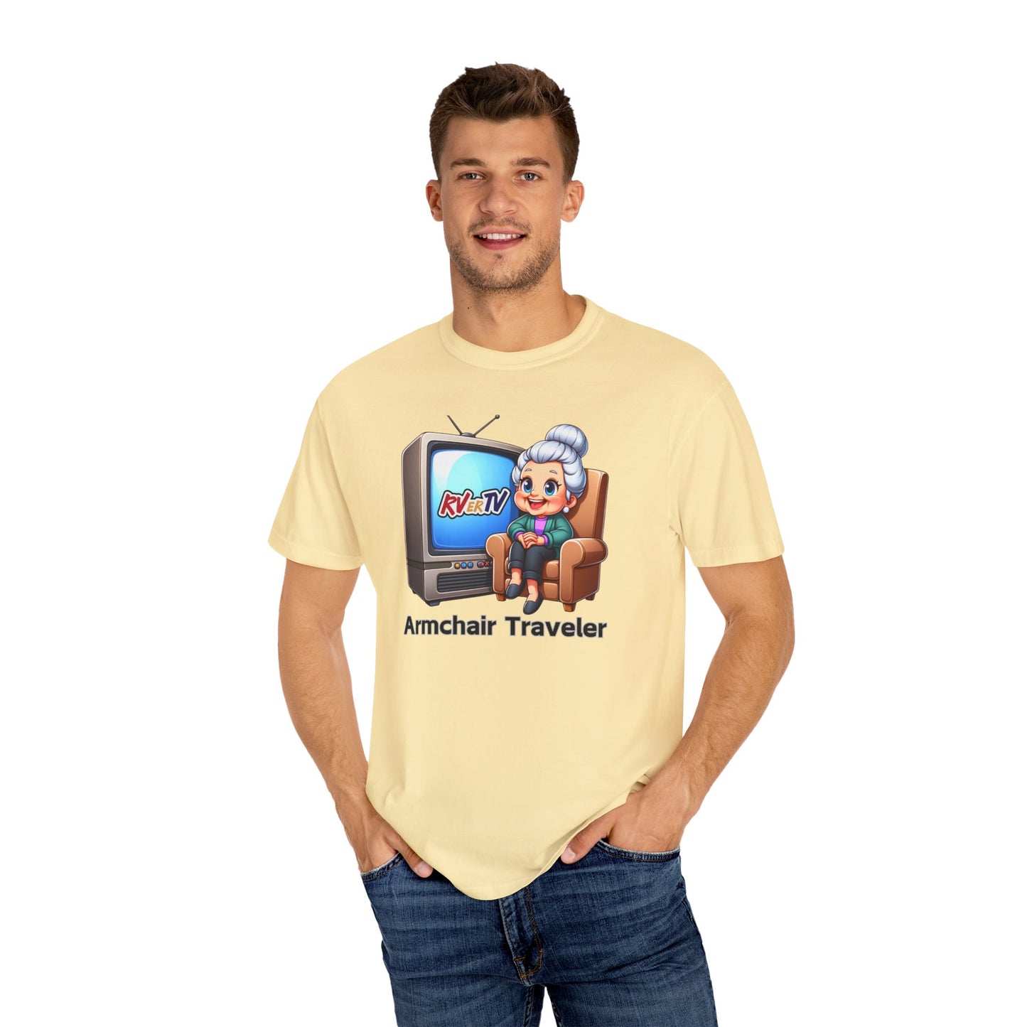 Armchair Traveler Grannie - T-shirt (original design)