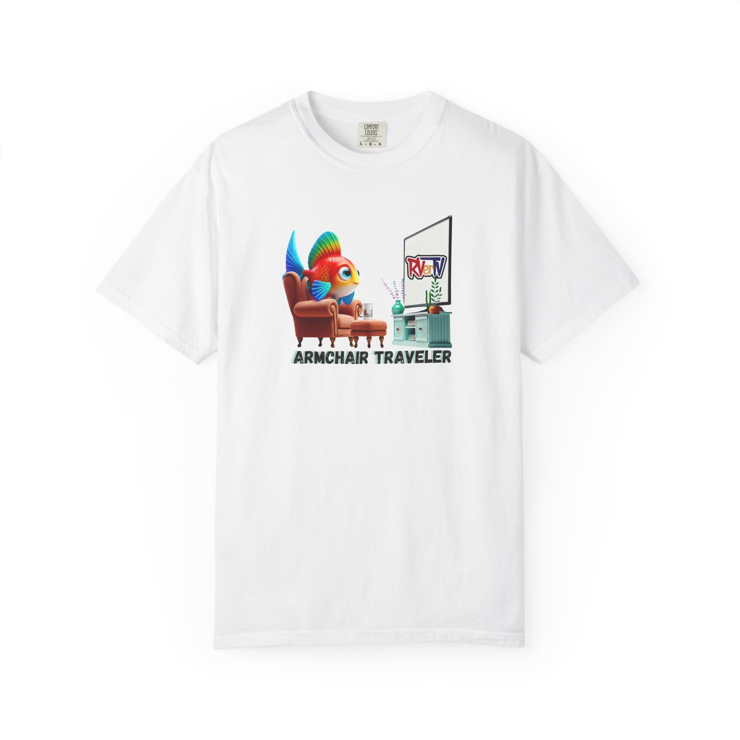Armchair Traveler Fish - T-shirt (original design)
