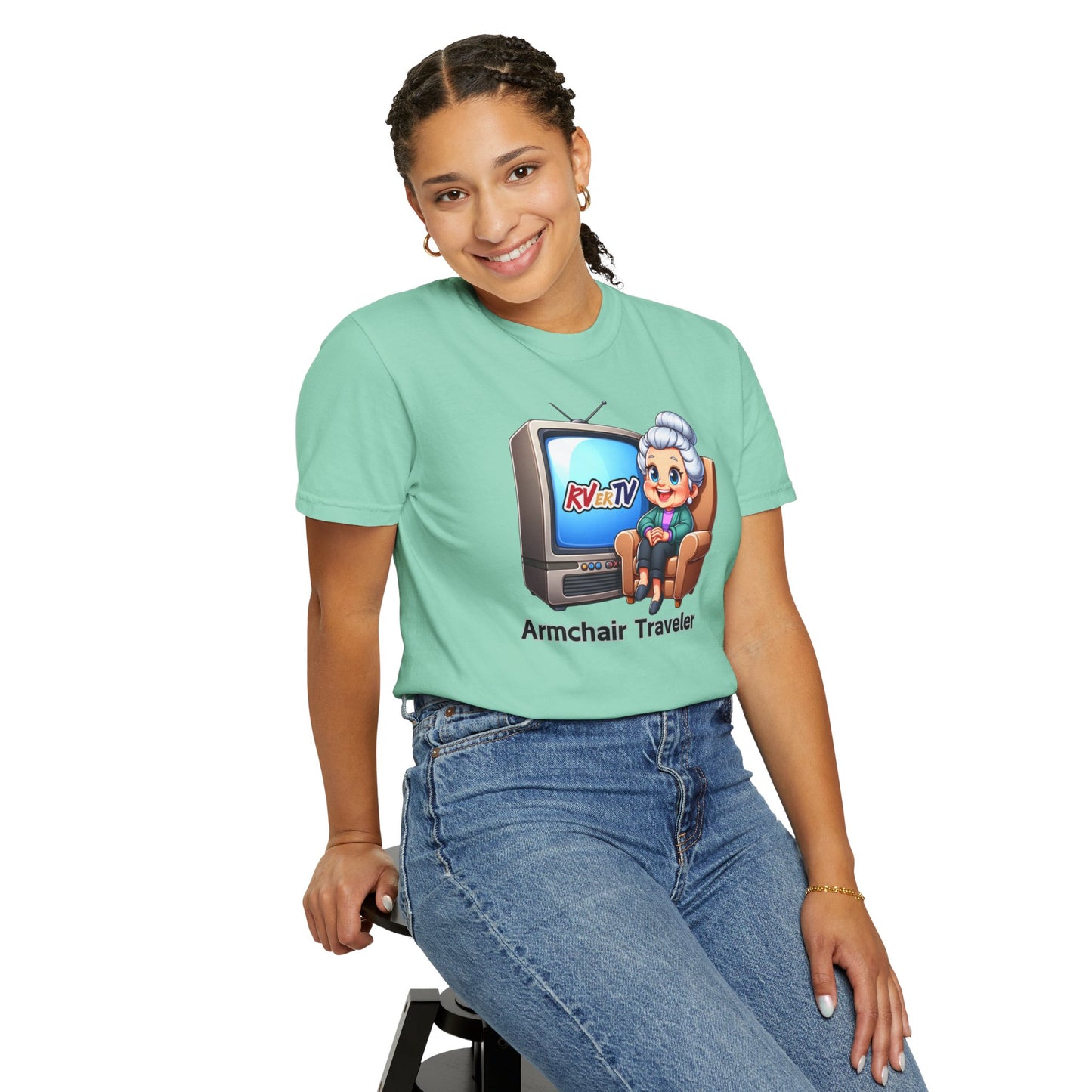 Armchair Traveler Grannie - T-shirt (original design)
