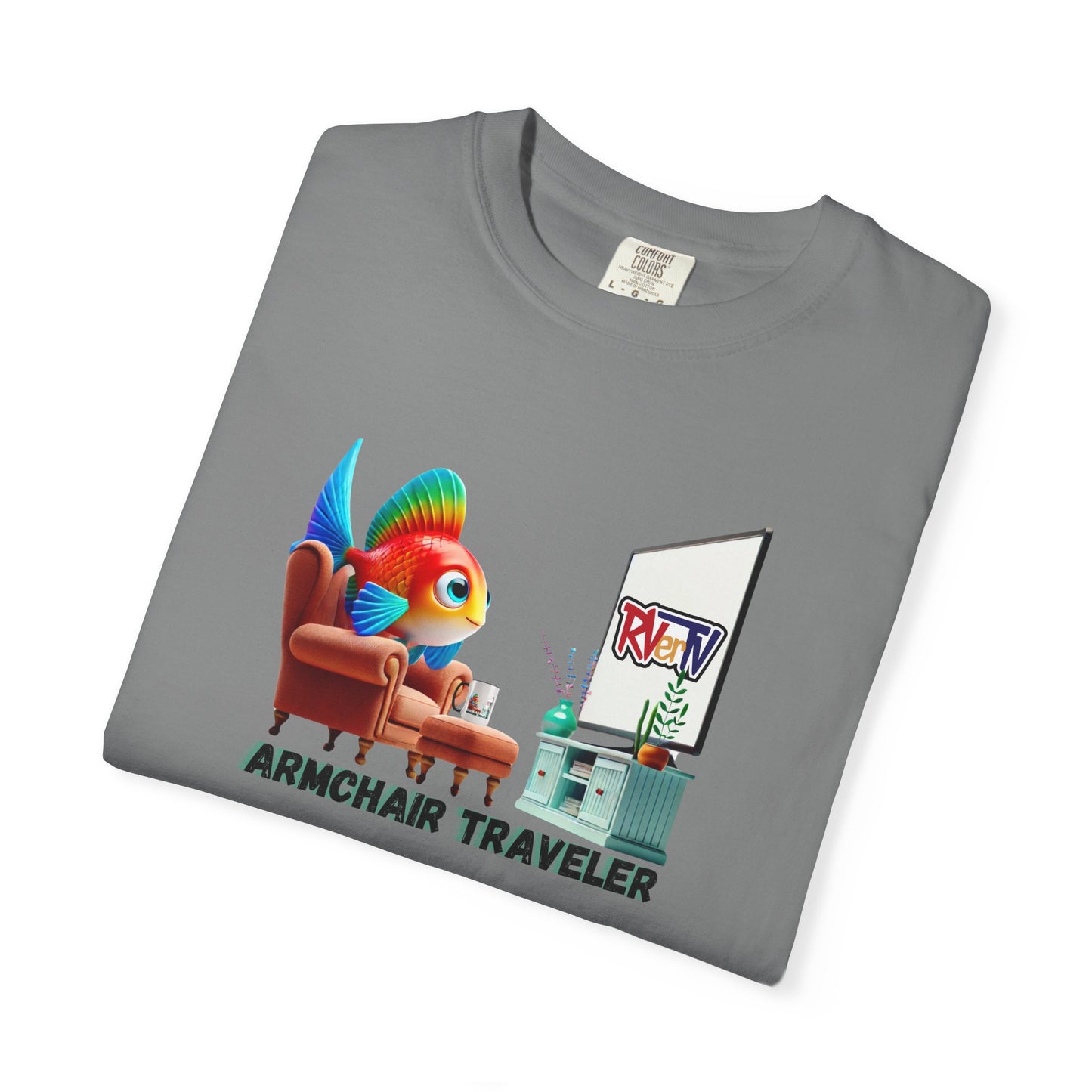 Armchair Traveler Fish - T-shirt (original design)