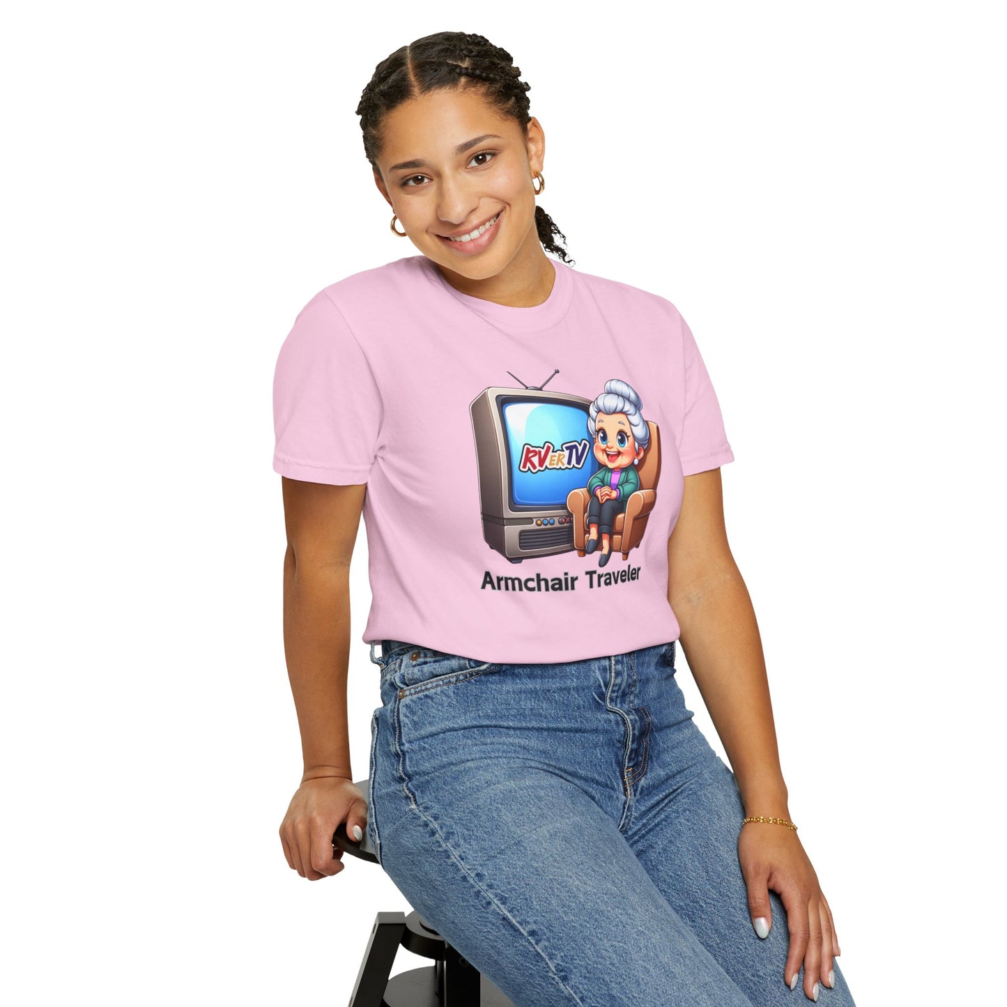 Armchair Traveler Grannie - T-shirt (original design)
