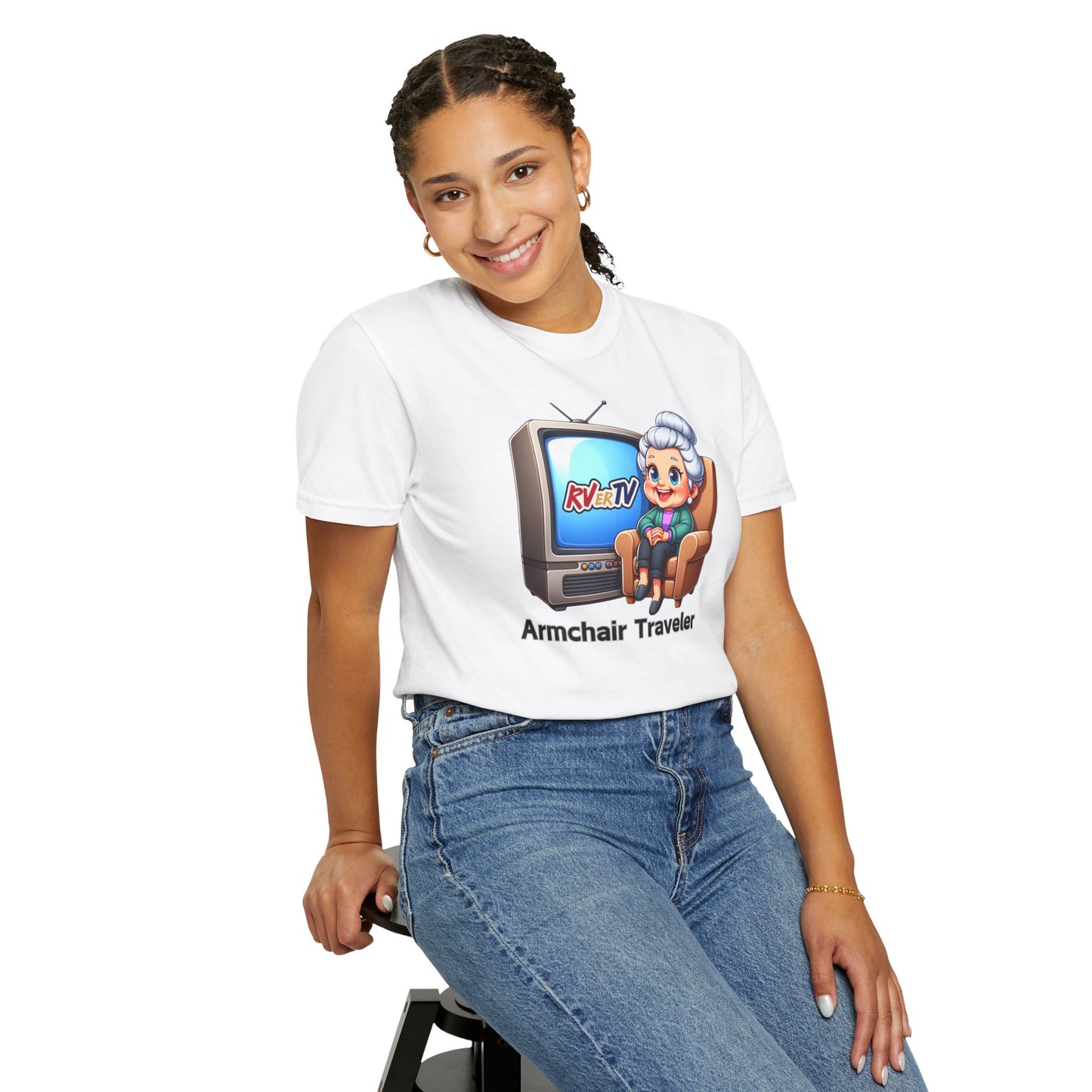 Armchair Traveler Grannie - T-shirt (original design)