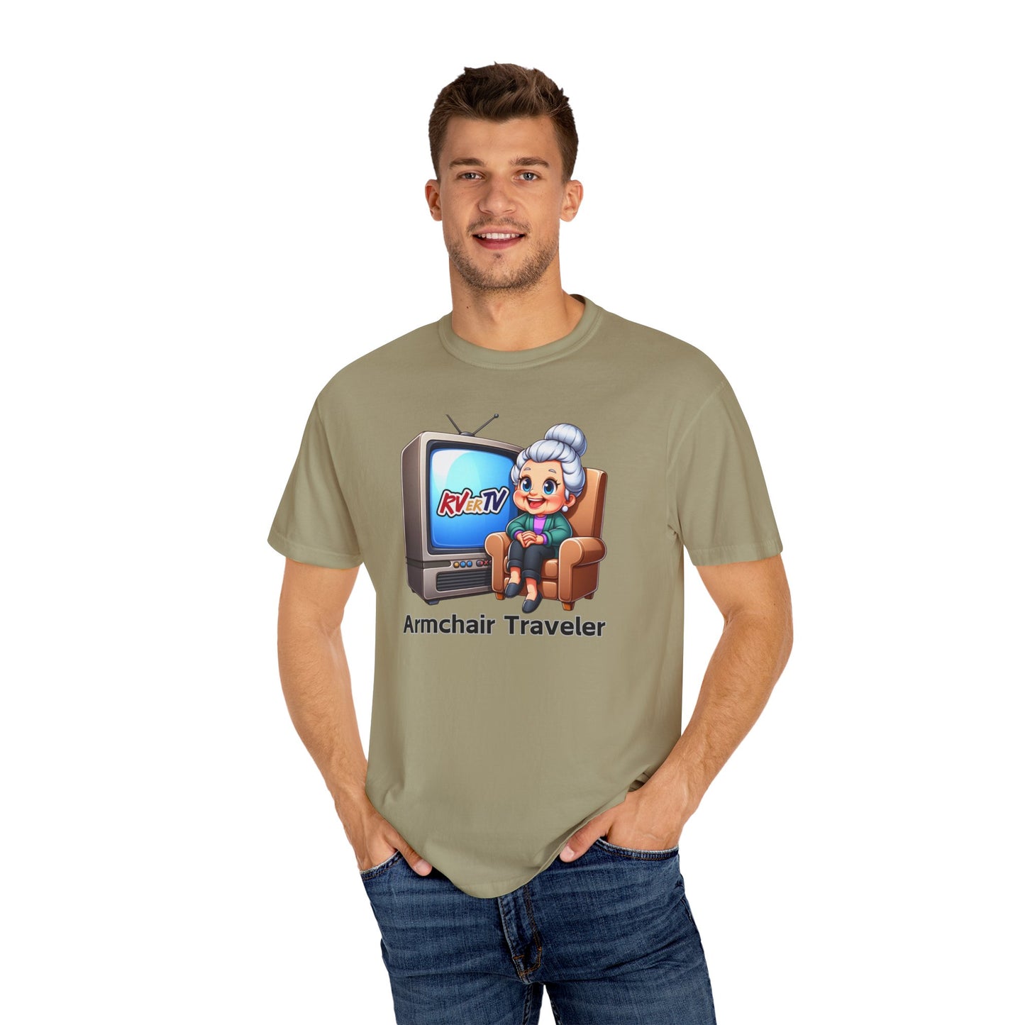 Armchair Traveler Grannie - T-shirt (original design)