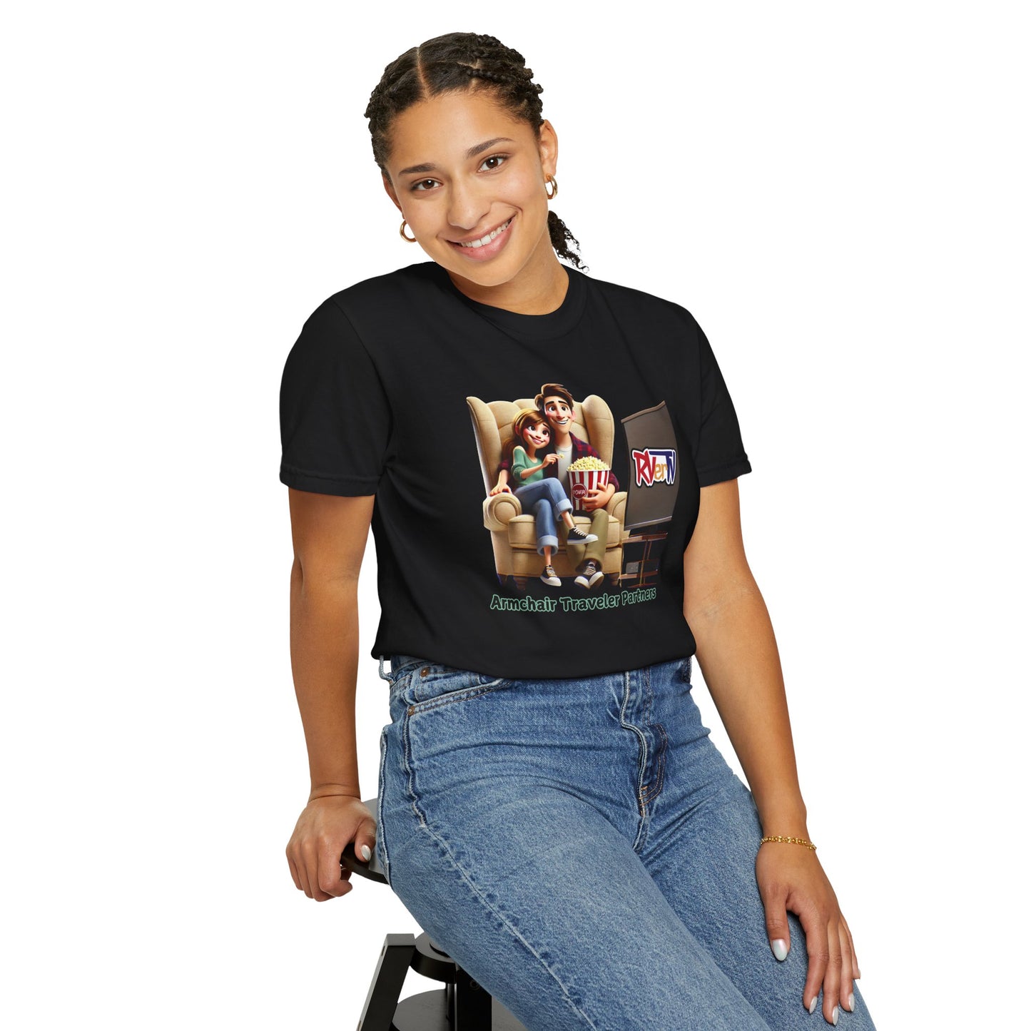 Armchair Traveler Partners -T-shirt (original design)