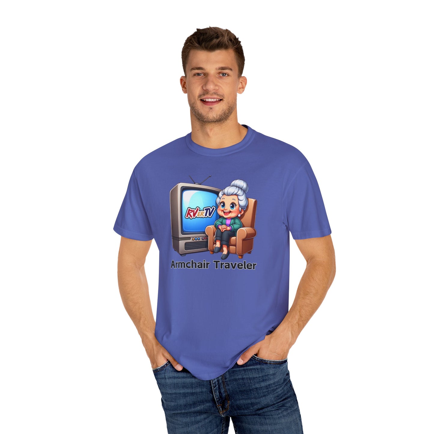 Armchair Traveler Grannie - T-shirt (original design)
