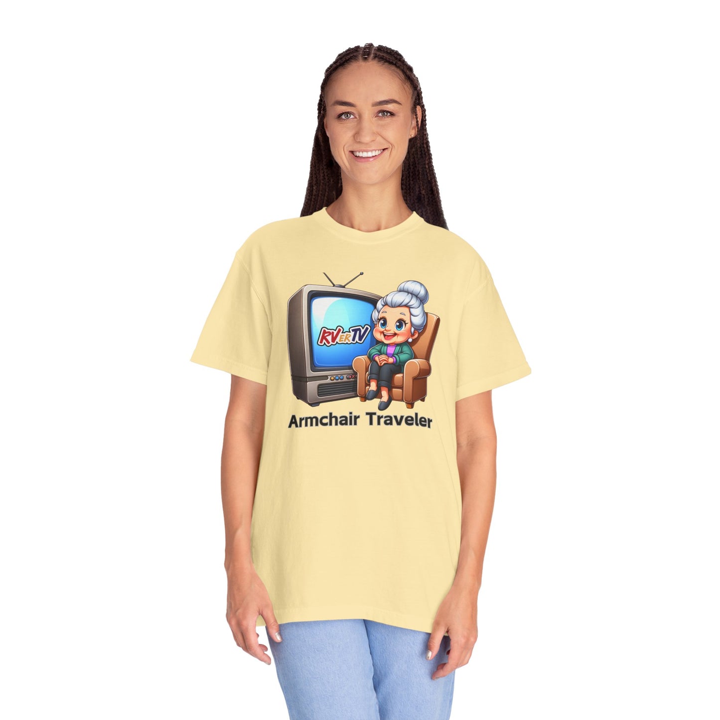 Armchair Traveler Grannie - T-shirt (original design)