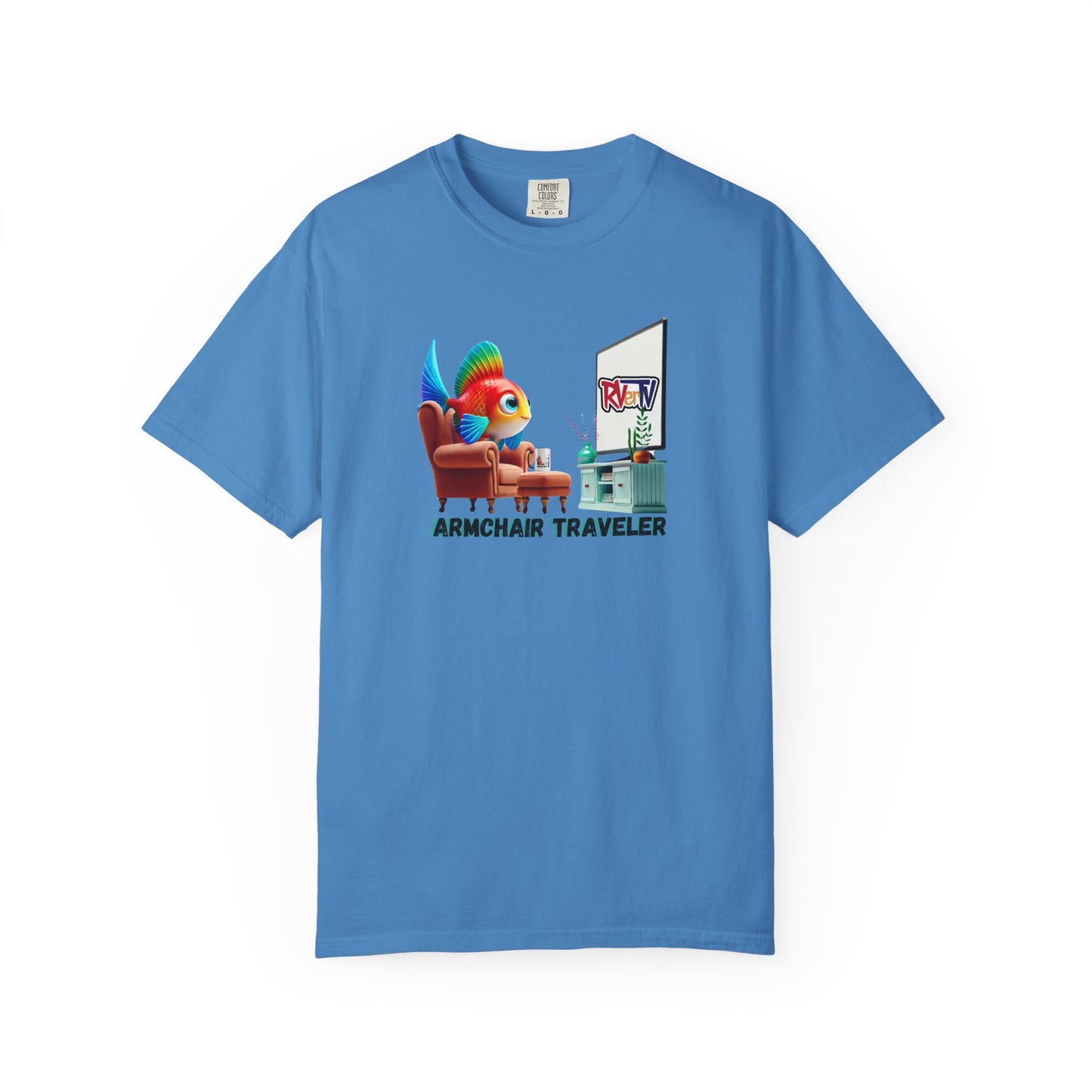 Armchair Traveler Fish - T-shirt (original design)