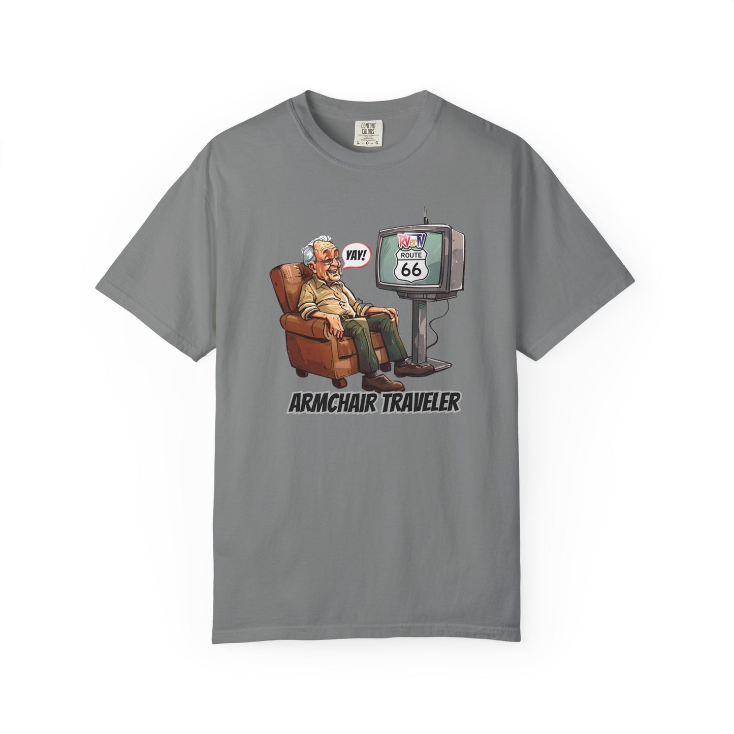 Armchair Traveler Grandpa- T-shirt (original design)