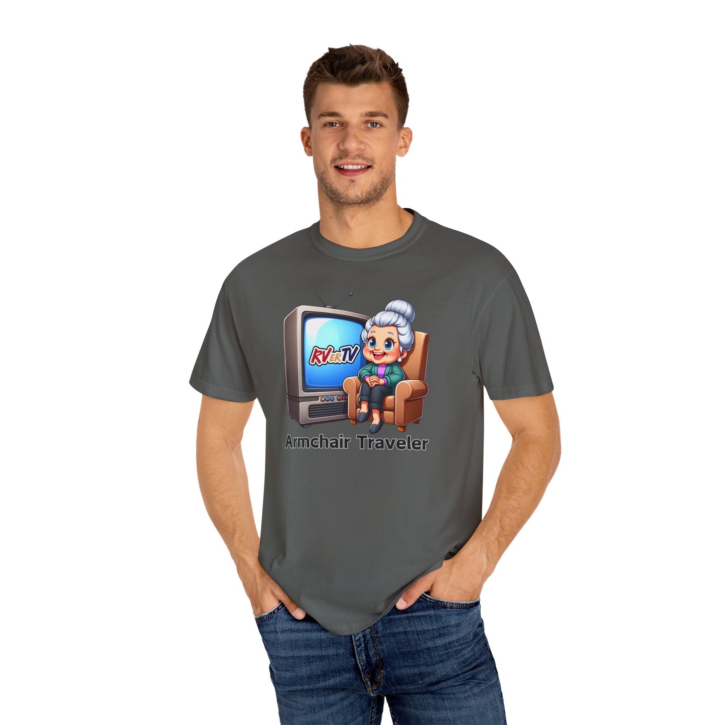 Armchair Traveler Grannie - T-shirt (original design)