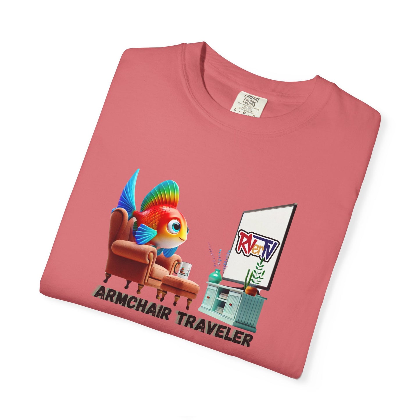 Armchair Traveler Fish - T-shirt (original design)