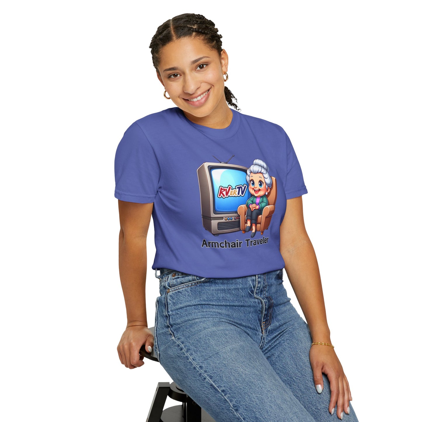 Armchair Traveler Grannie - T-shirt (original design)
