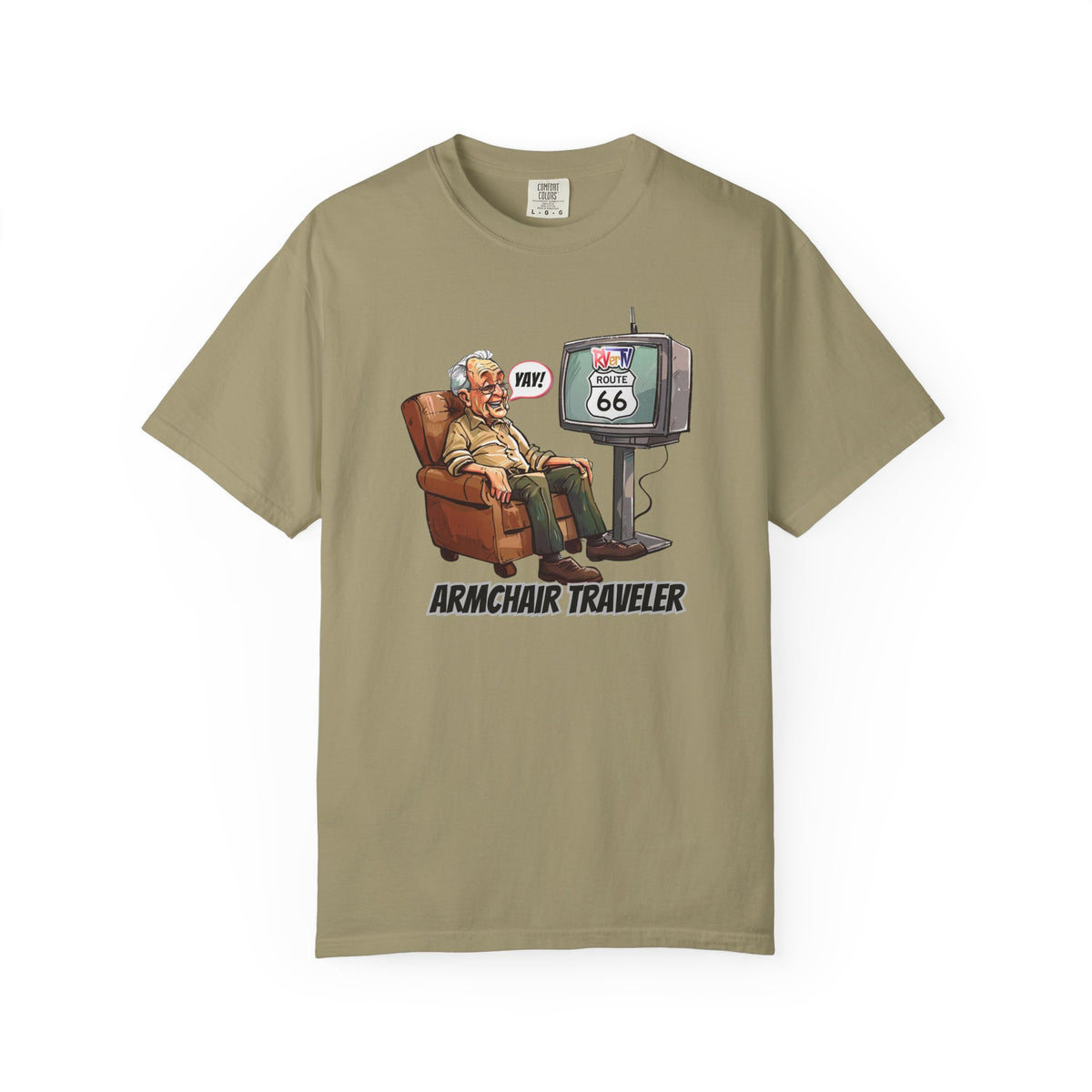 Armchair Traveler Grandpa- T-shirt (original design)