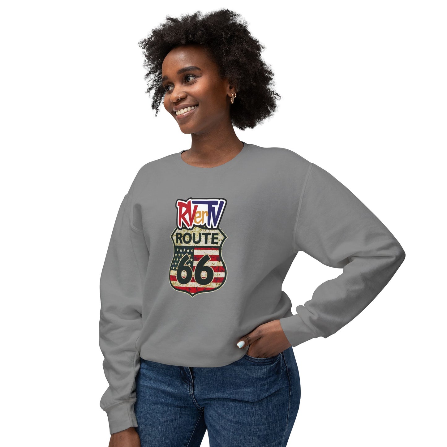 Route 66 Flag  - Sweatshirt