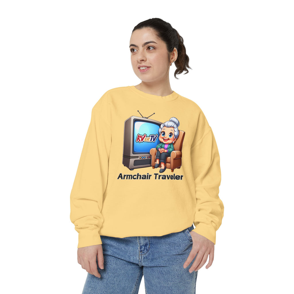 Armchair Traveler Grannie Sweatshirt (original design)