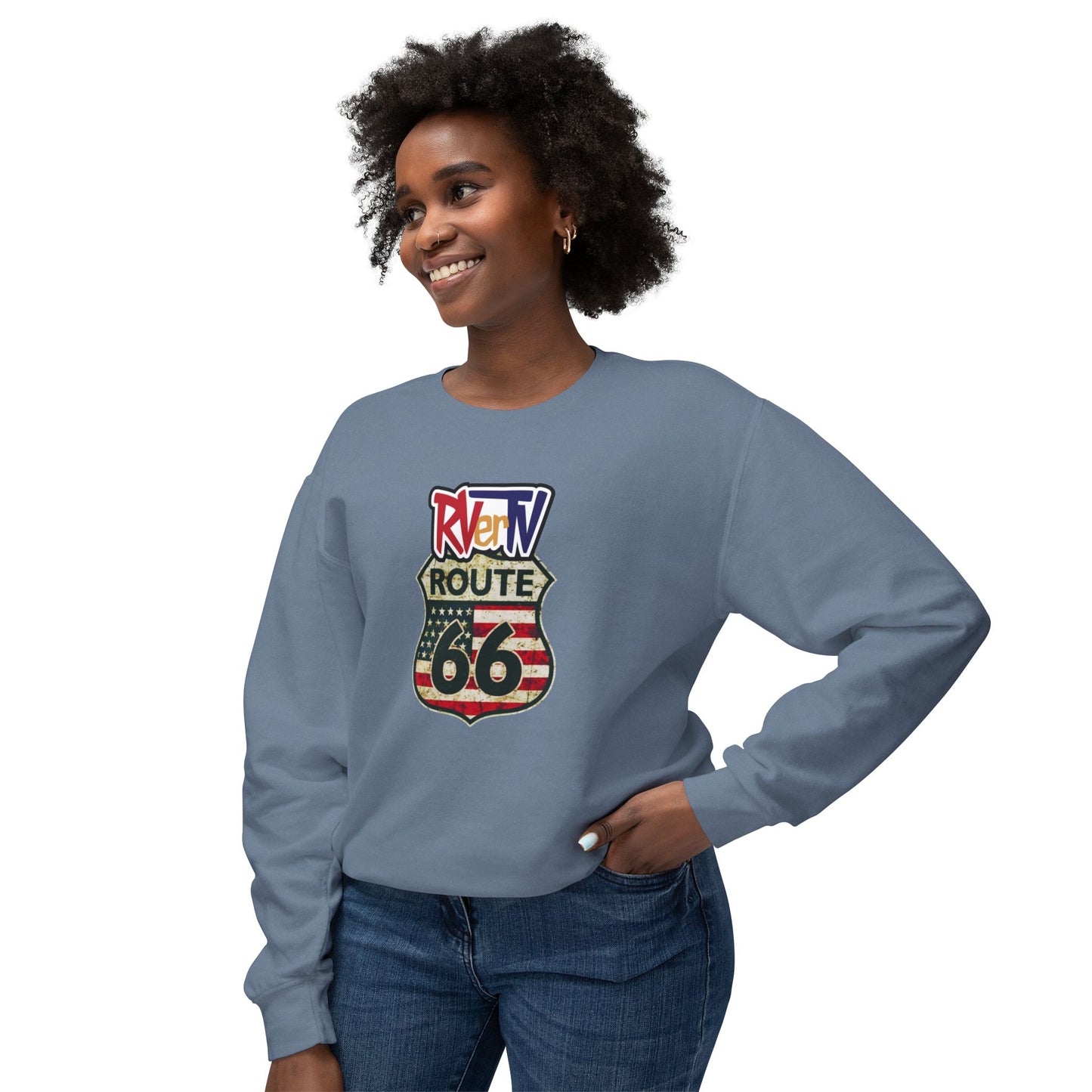 Route 66 Flag  - Sweatshirt