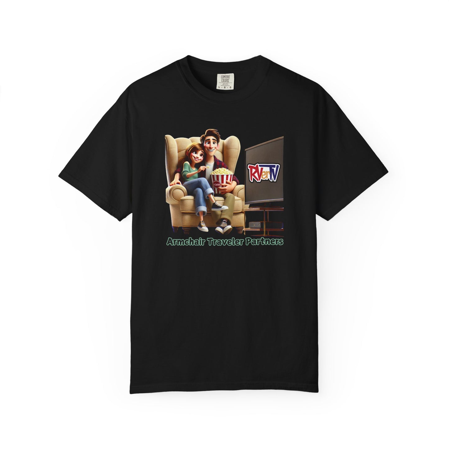 Armchair Traveler Partners -T-shirt (original design)