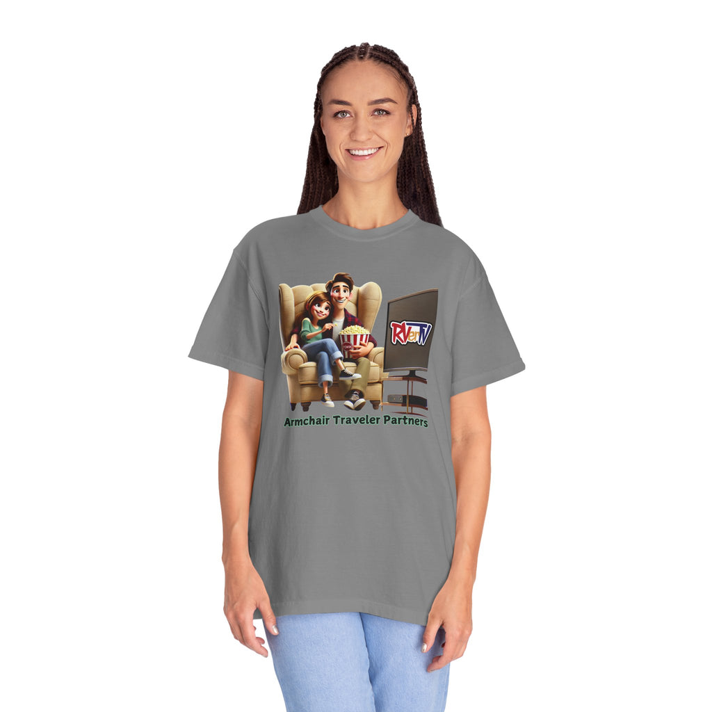 Armchair Traveler Partners -T-shirt (original design)