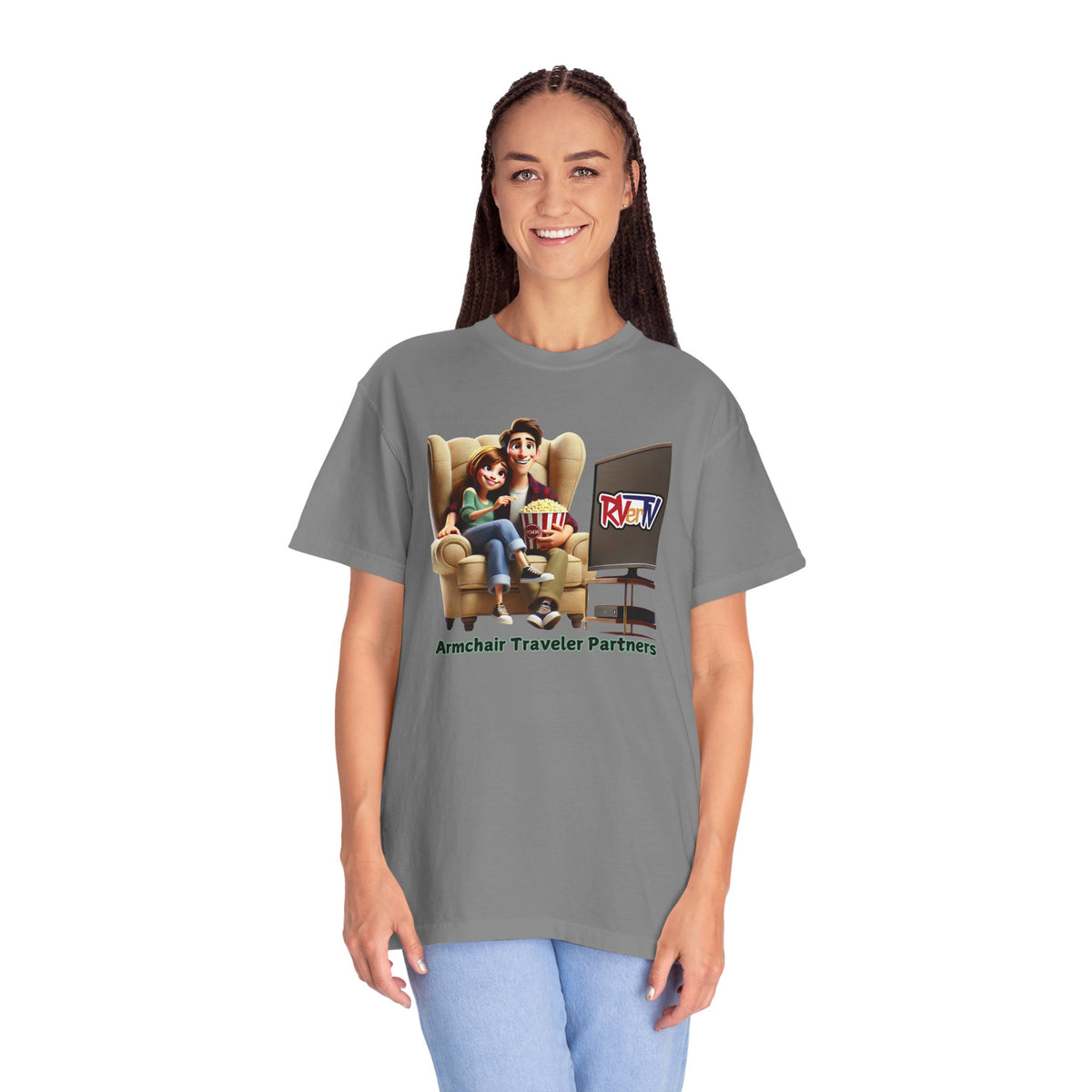 Armchair Traveler Partners -T-shirt (original design)