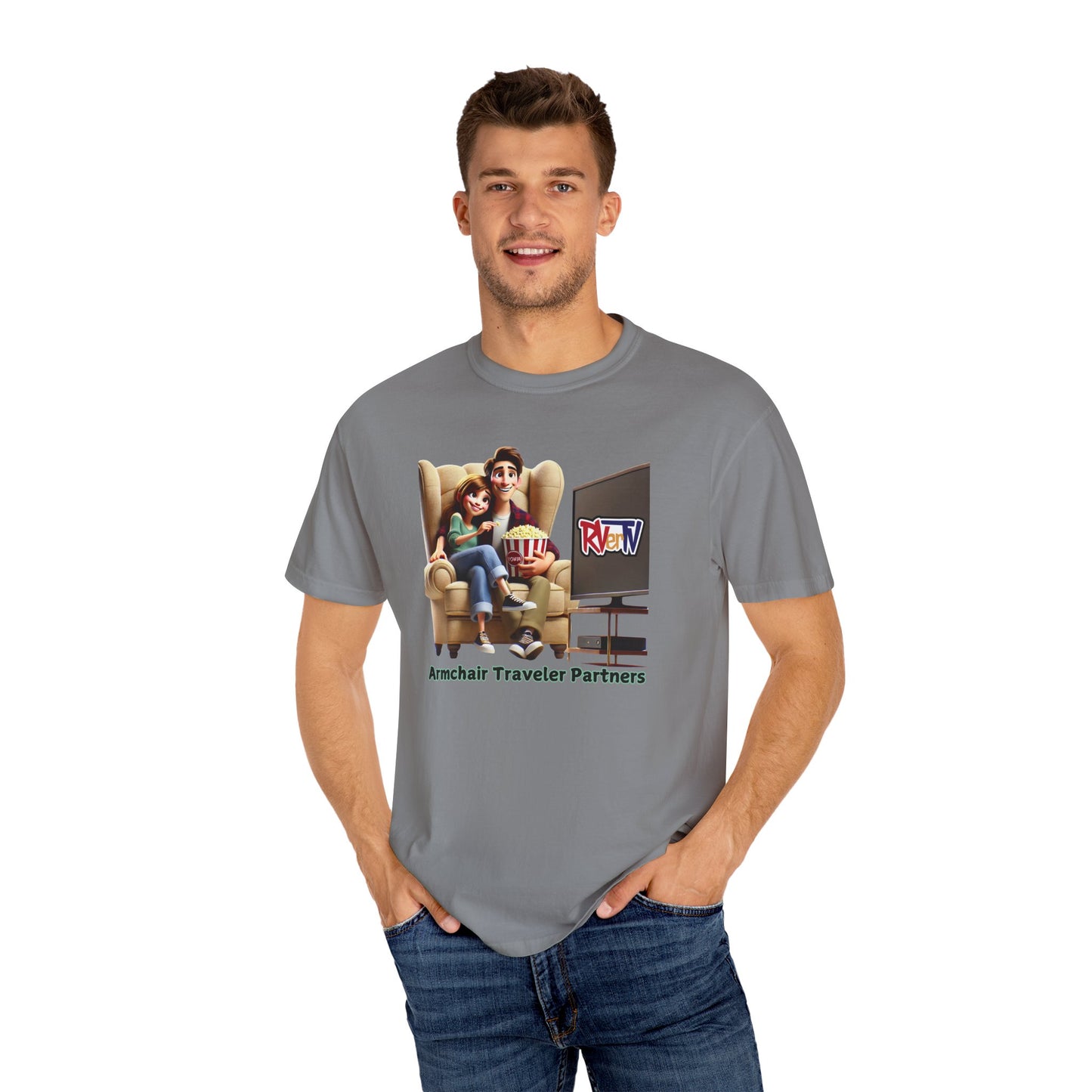 Armchair Traveler Partners -T-shirt (original design)