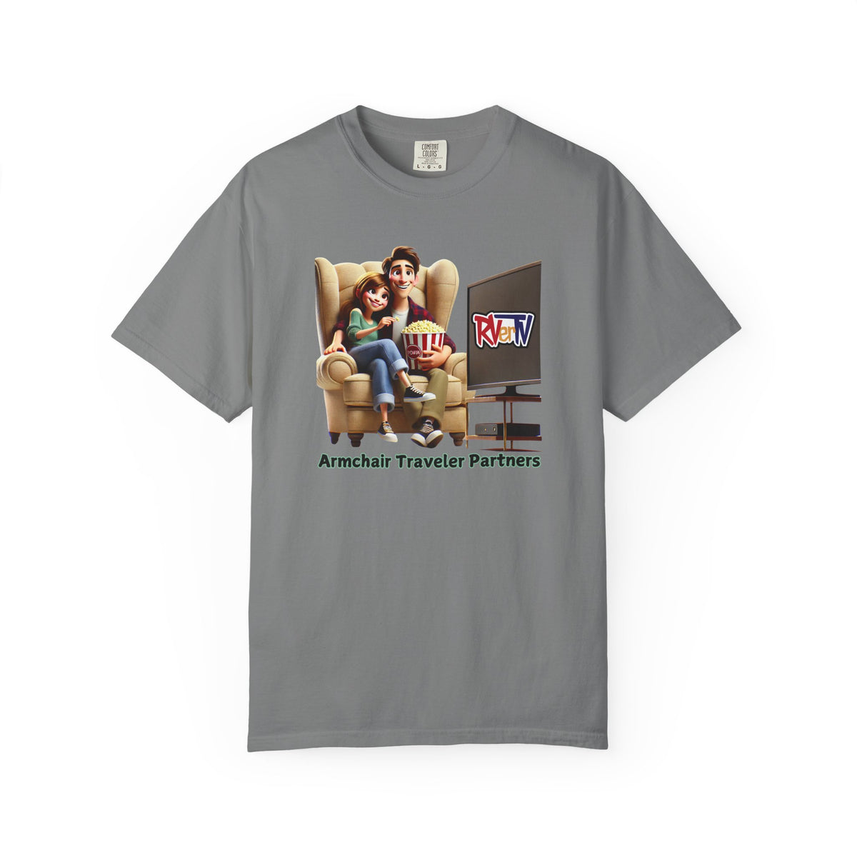 Armchair Traveler Partners -T-shirt (original design)