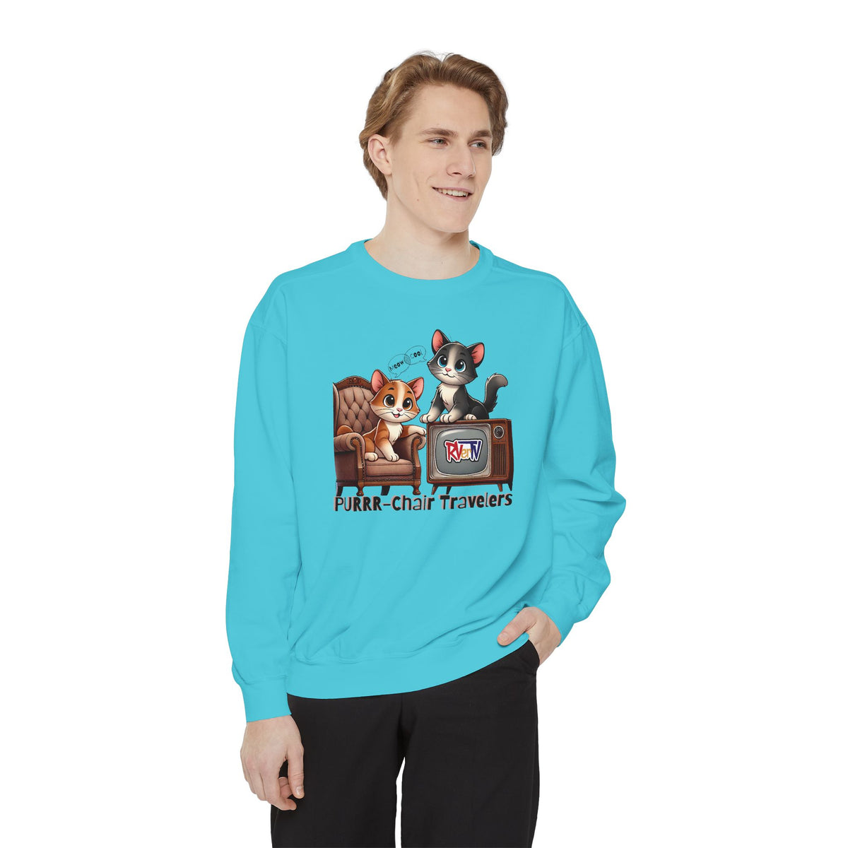 Purrr-chair Travelers Sweatshirt (original design)