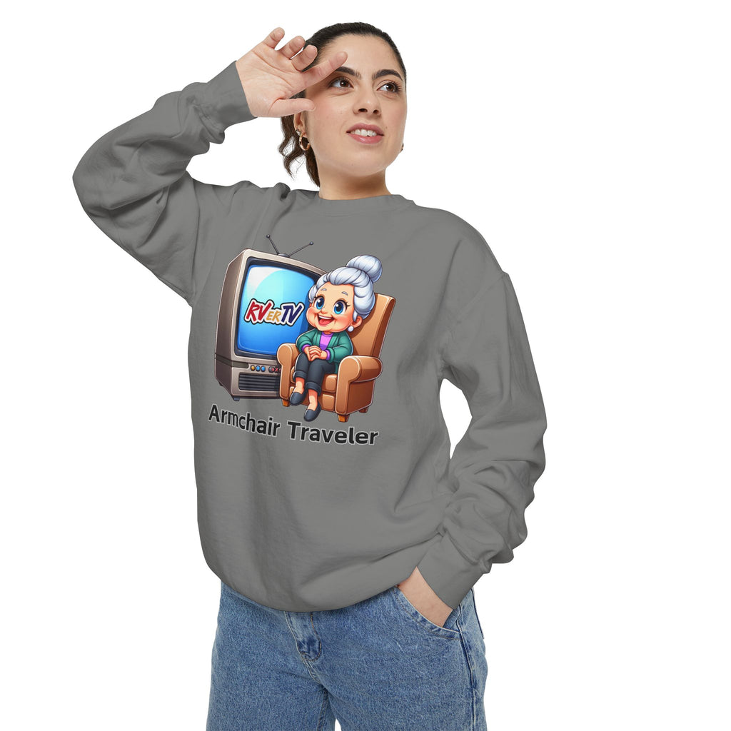 Armchair Traveler Grannie Sweatshirt (original design)