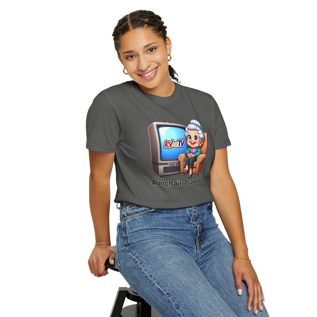 Armchair Traveler Grannie - T-shirt  (original design)