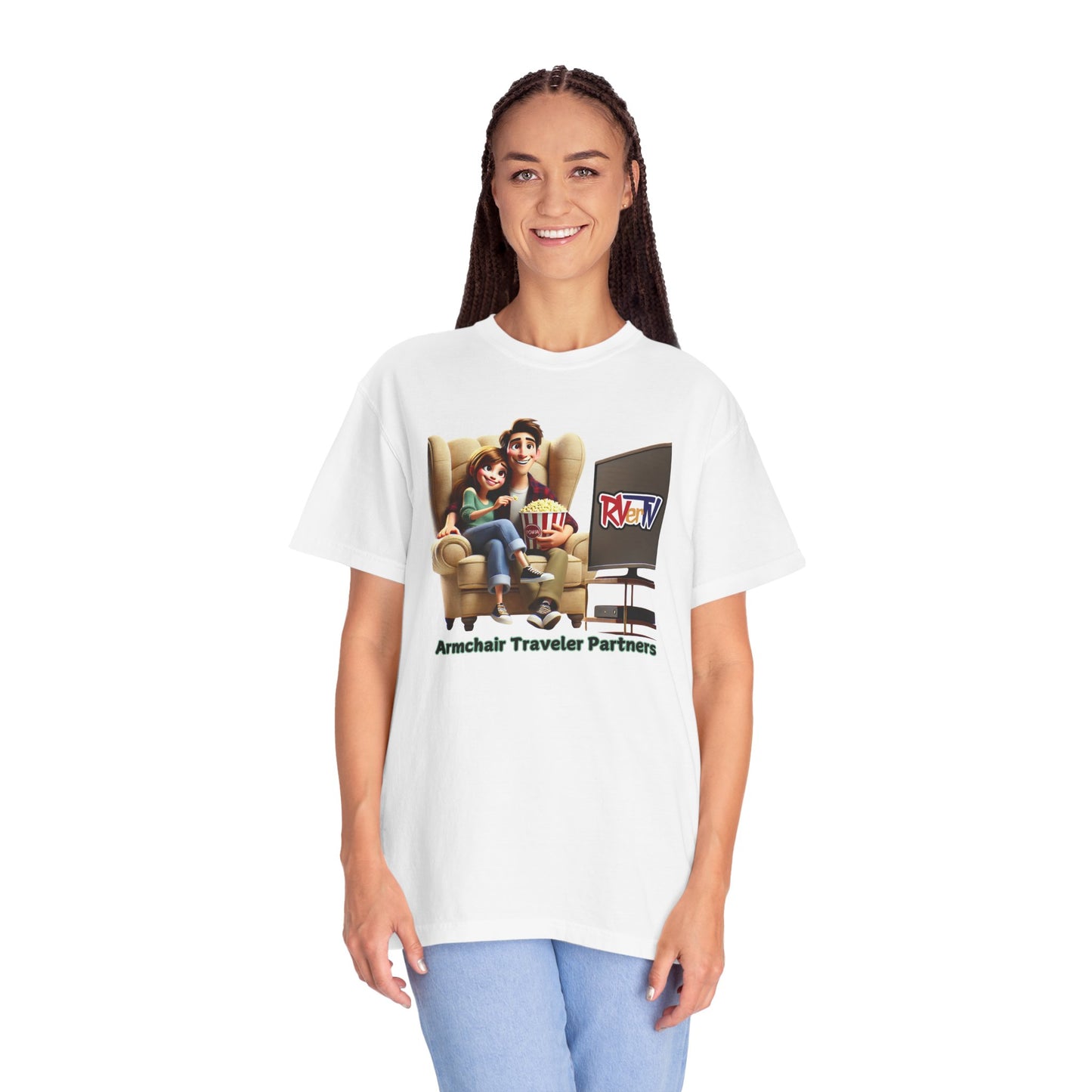 Armchair Traveler Partners -T-shirt (original design)