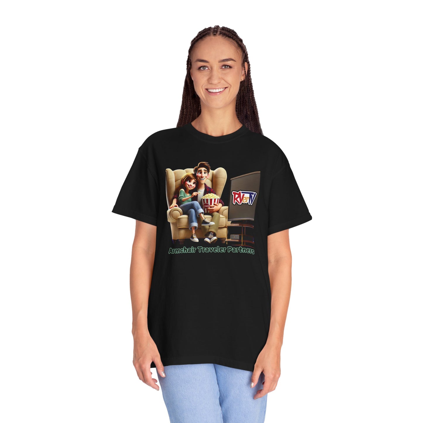 Armchair Traveler Partners -T-shirt (original design)