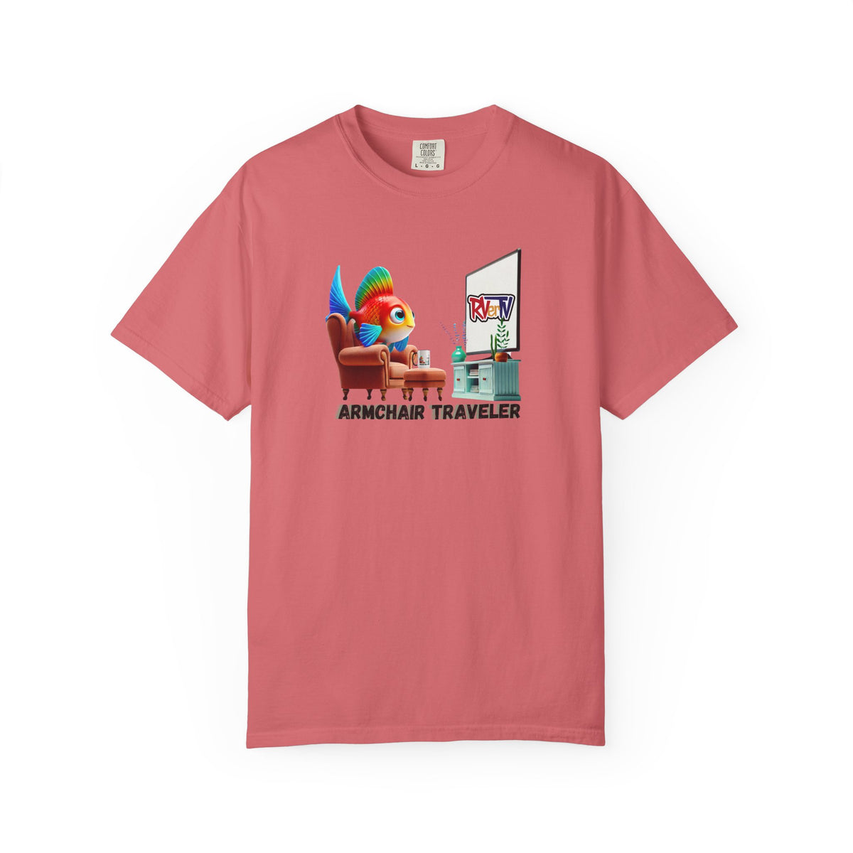 Armchair Traveler Fish - T-shirt (original design)
