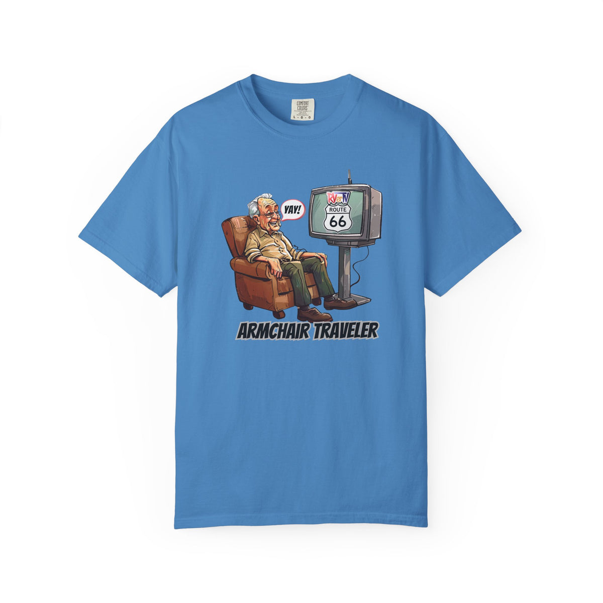 Armchair Traveler Grandpa- T-shirt (original design)