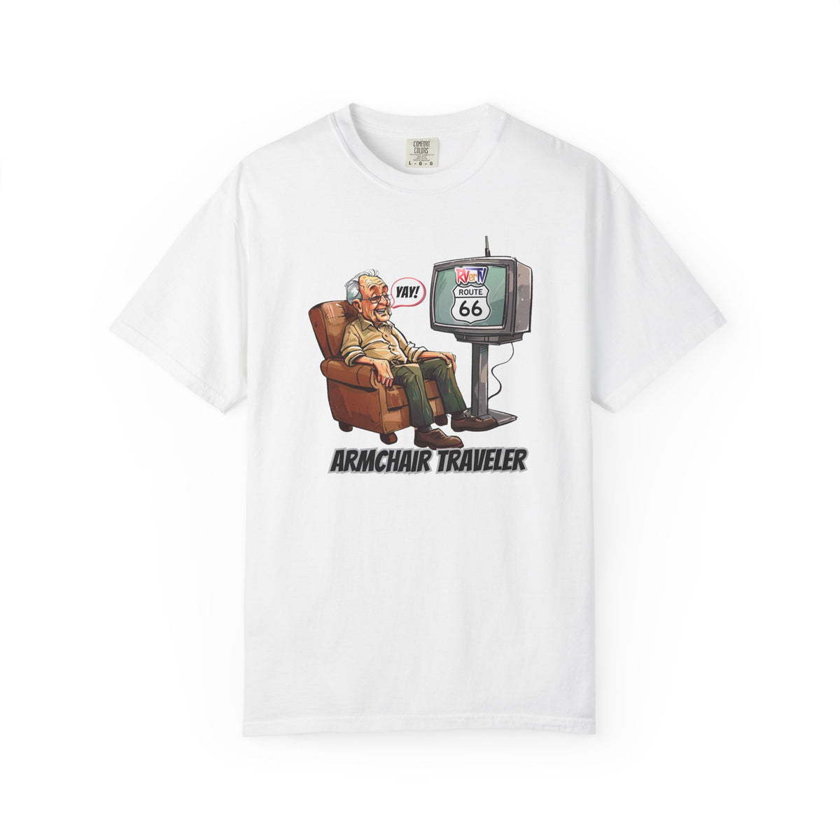 Armchair Traveler Grandpa- T-shirt (original design)