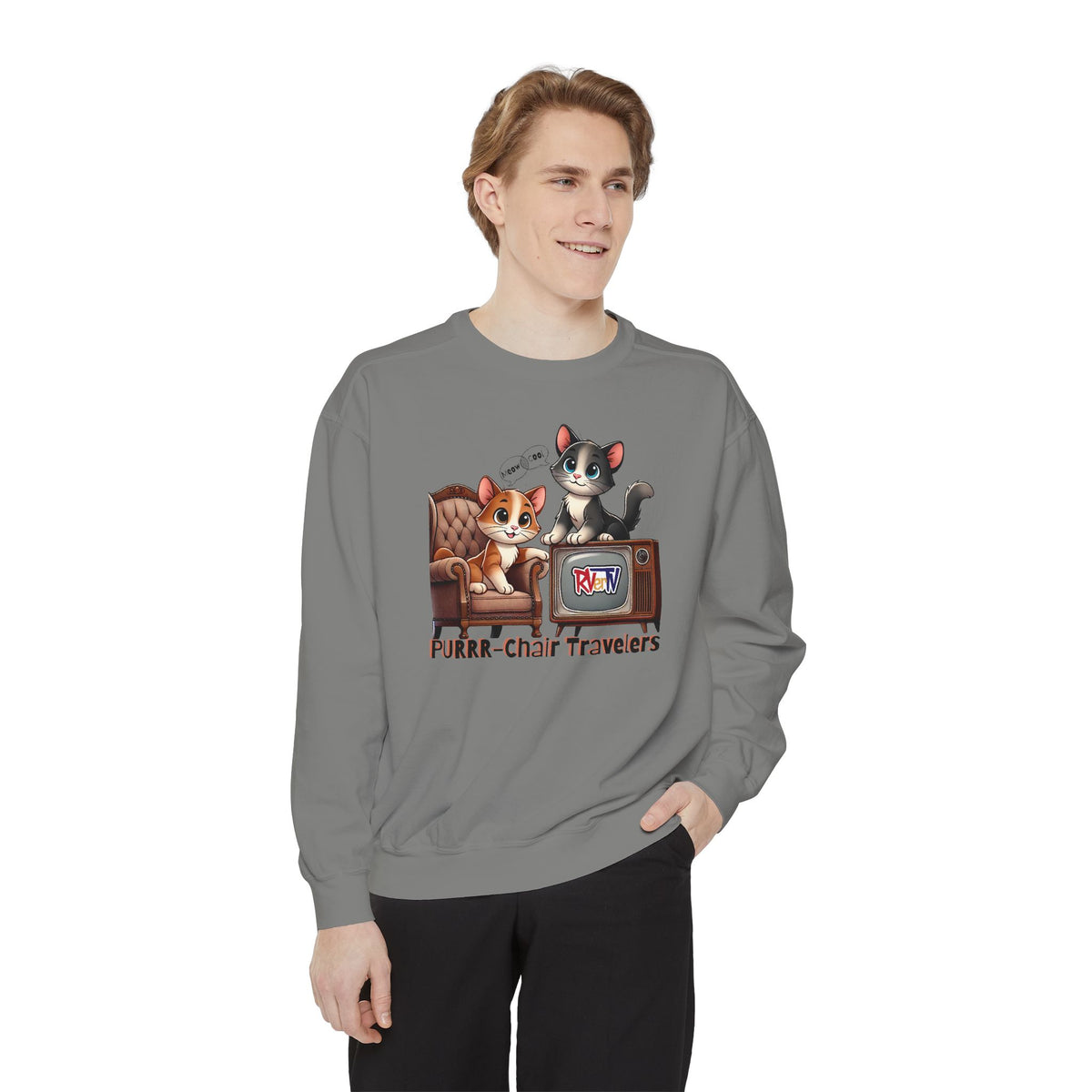 Purrr-chair Travelers Sweatshirt (original design)