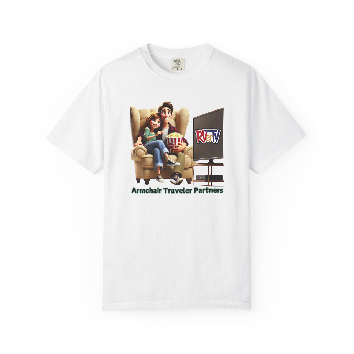 Armchair Traveler Partners -T-shirt (original design)