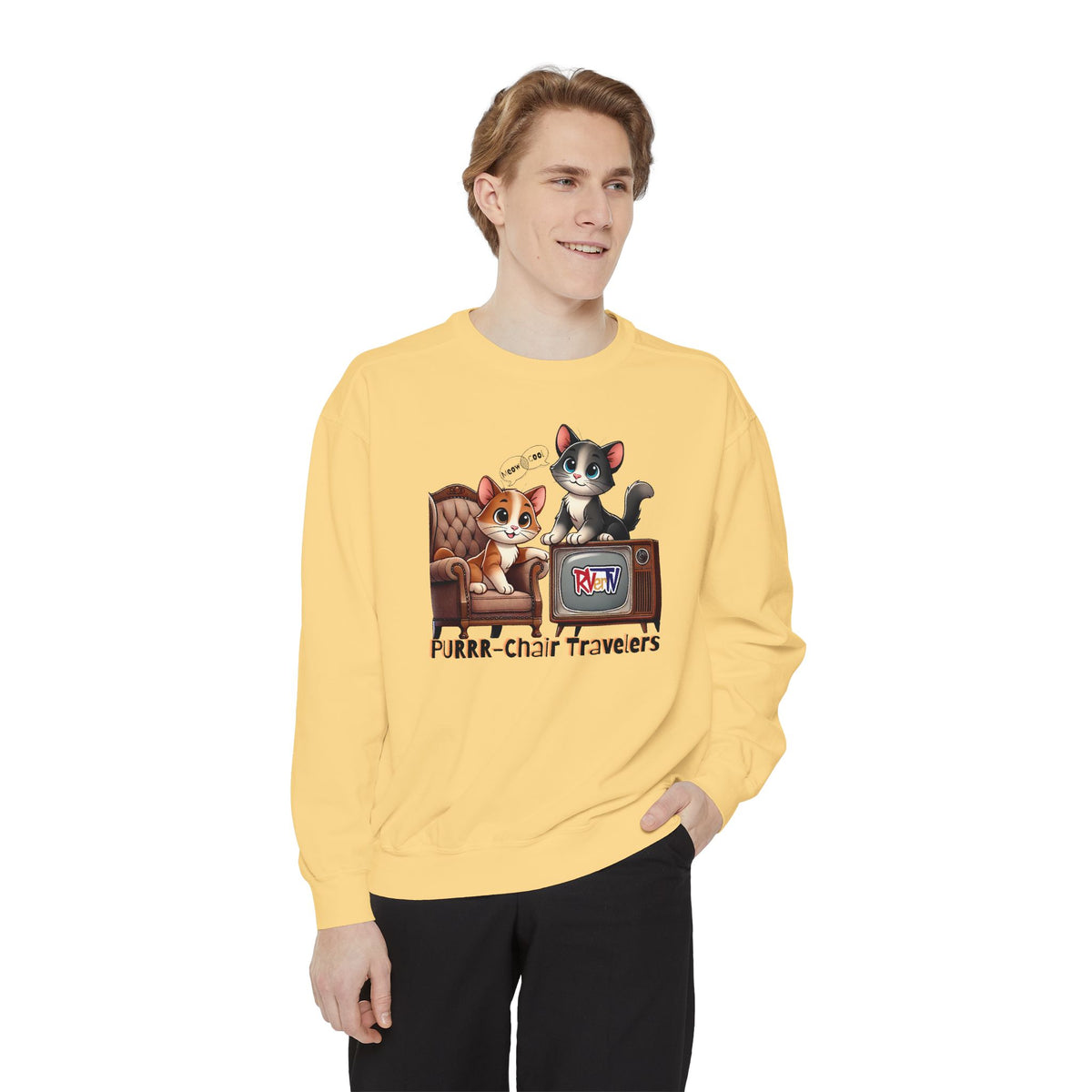 Purrr-chair Travelers Sweatshirt (original design)