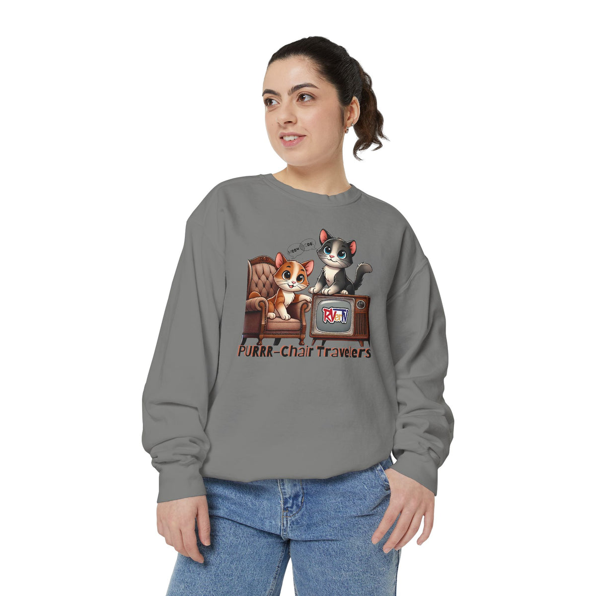 Purrr-chair Travelers Sweatshirt (original design)