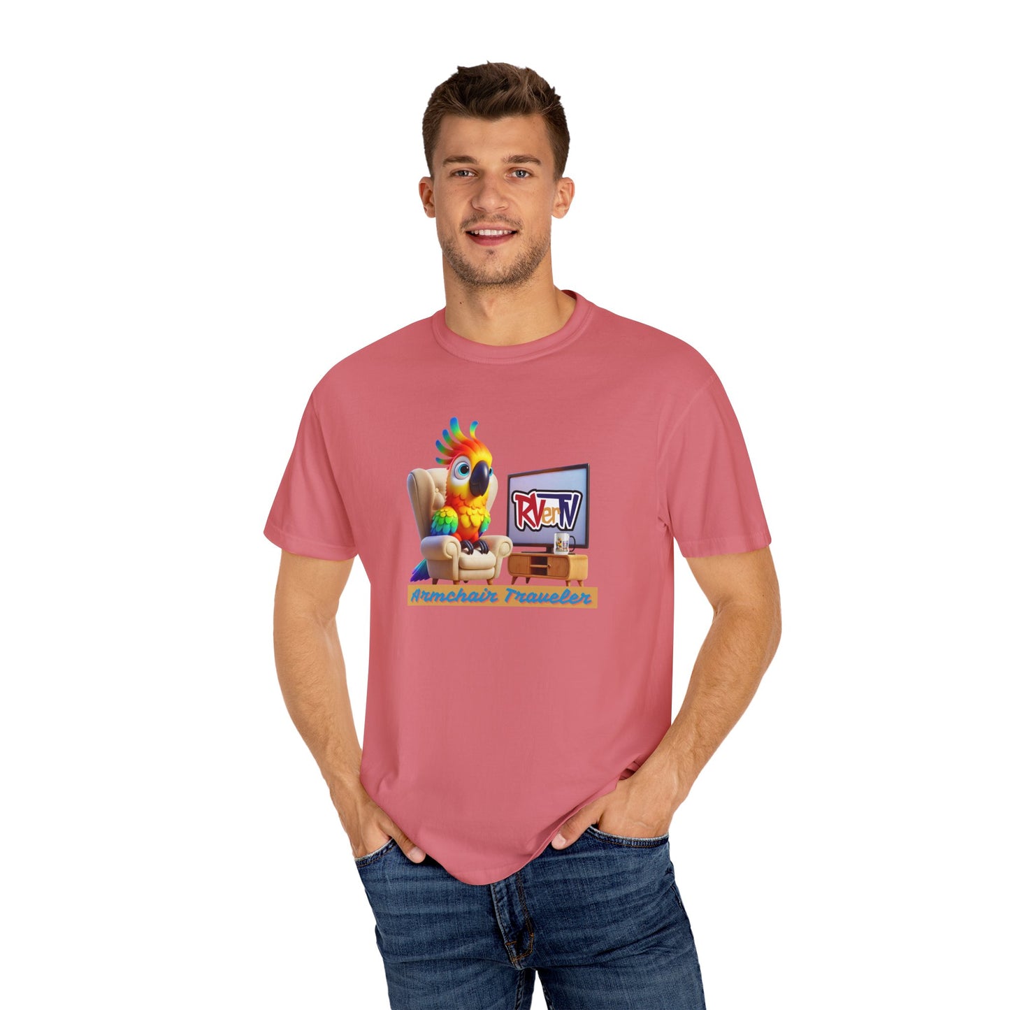 Armchair Traveler Bird - T-shirt (original design)