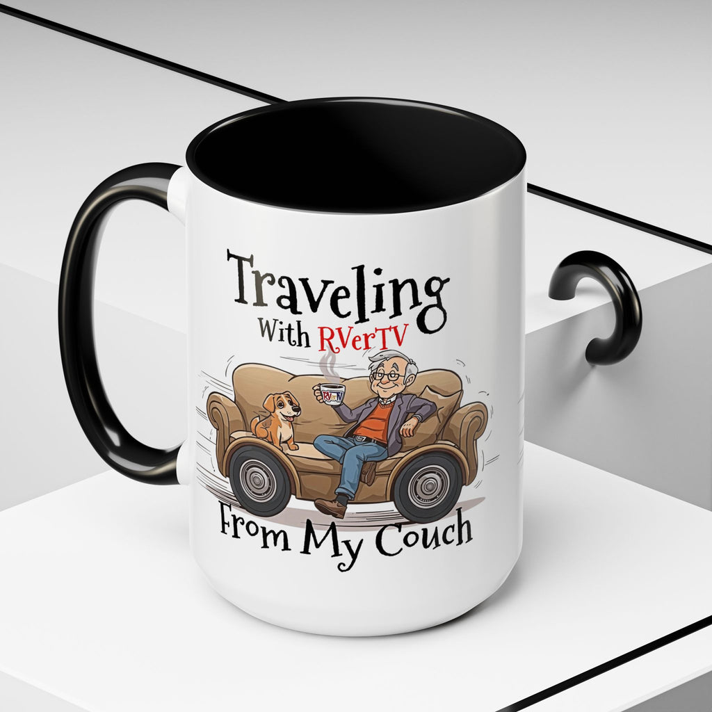 Traveling With RVerTV From My Couch - Coffee Mug
