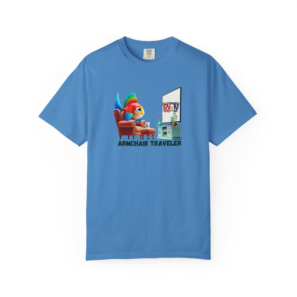 Armchair Traveler Fish - T-shirt (original design)