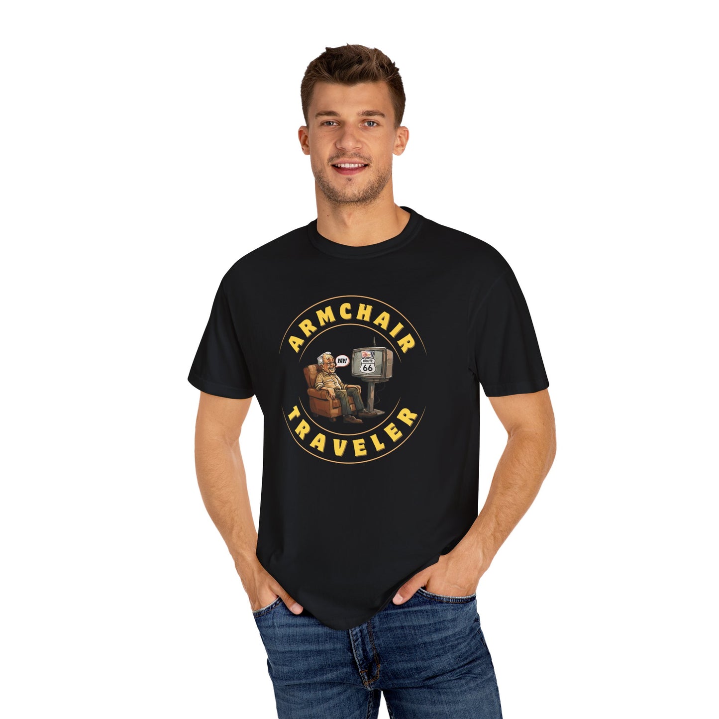 Armchair Traveler Grandpa - T-shirt (new design)