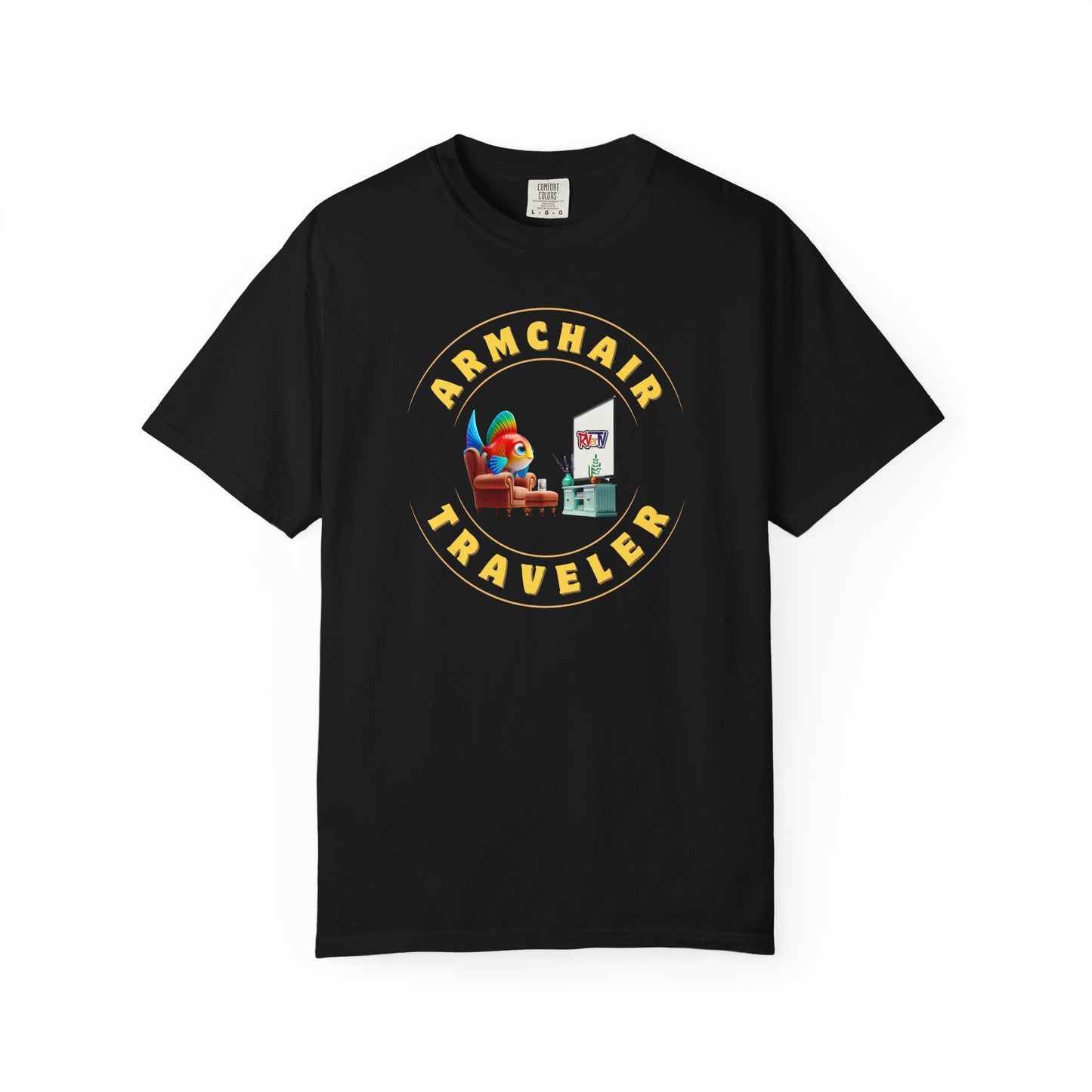 Armchair Traveler Fish - T-shirt (new design)