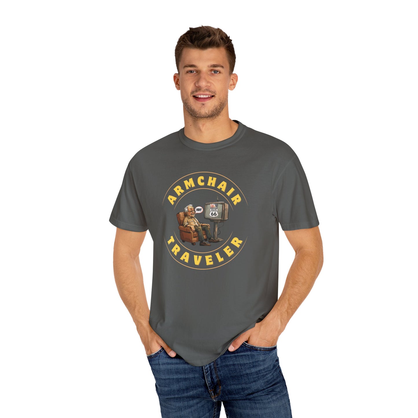 Armchair Traveler Grandpa - T-shirt (new design)